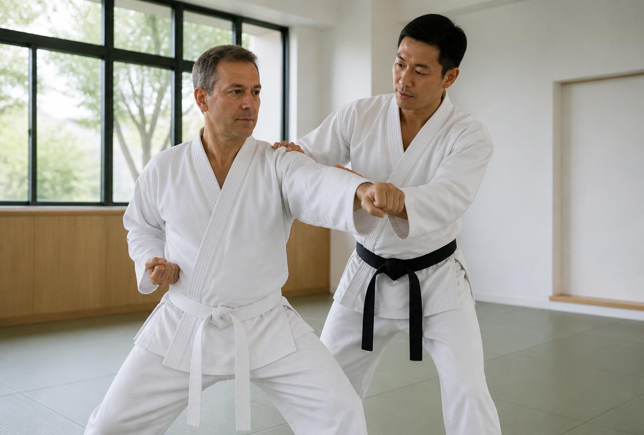 Adult beginner starting martial arts training in Arvada, CO